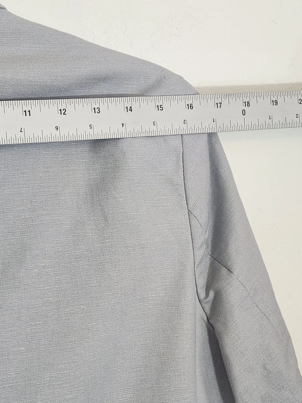 Calvin Klein Light Gray Textured Linen Blend Blazer Size 18 Regular